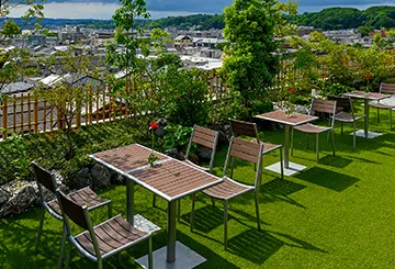 A relaxing area exclusively for staying guests